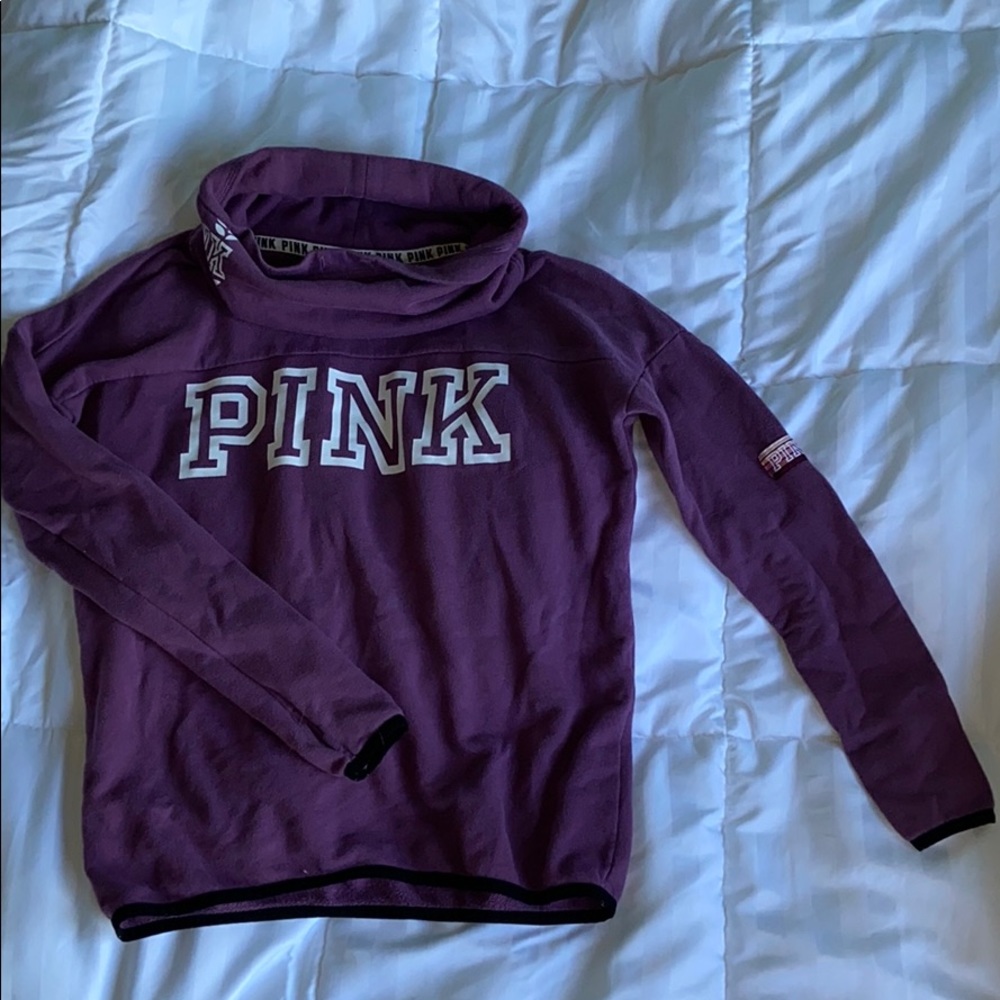 extra small PINK purple hoodie/turtleneck